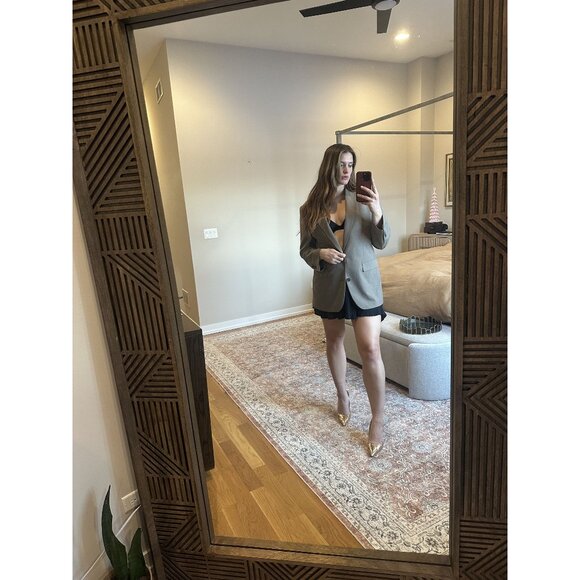 Men’s Heathered Brown 2-Button Blazer Estimated Size 42R - Picture 4 of 8